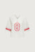 Short sleeve v-neck jersey in cream — main image