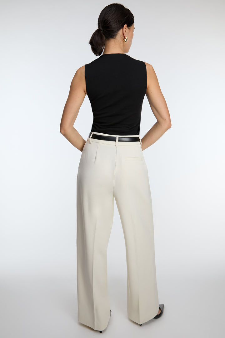 SQUARE NECK TANK TOP in Black — alternate angle