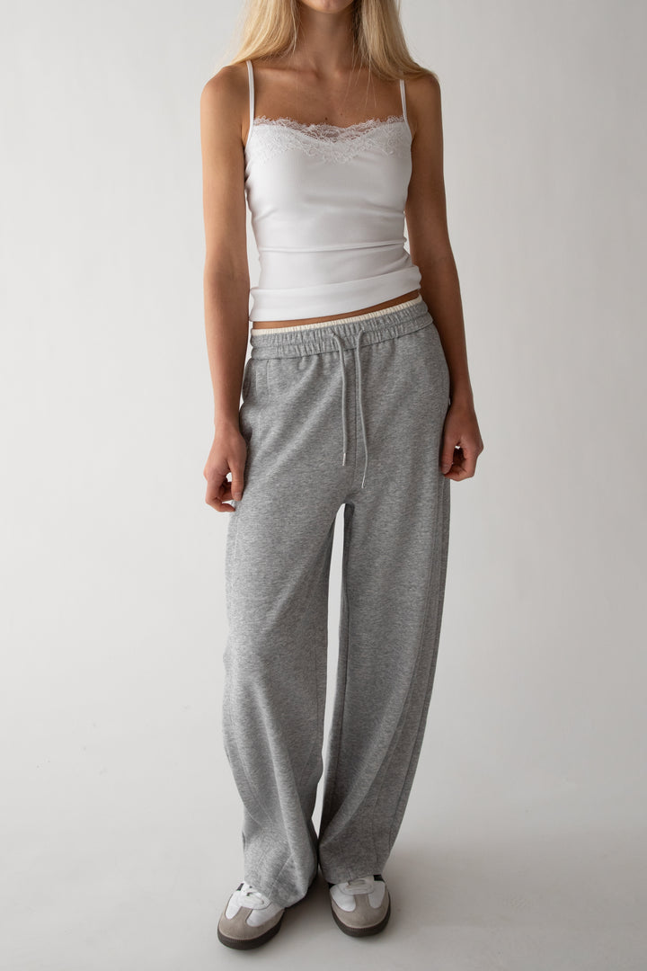 LACE DETAIL CAMISOLE TANK TOP in White — alternate angle