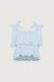 Cropped ruffle top in sky blue — main image