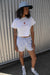 Strawberry graphic t-shirt in white — main image