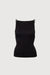 High neck tank top in black — main image