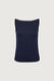 High neck tank top in navy — main image