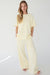Double-knit cotton blend raglan t-shirt in lemon — main image