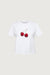 Classic fit graphic t-shirt in white cherry — main image