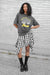 Vintage style graphic t-shirt in charcoal — main image