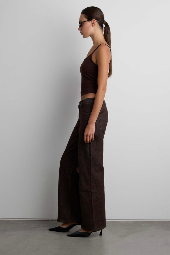 FORM CAMI TANK TOP in Coffee Bean — alternate angle