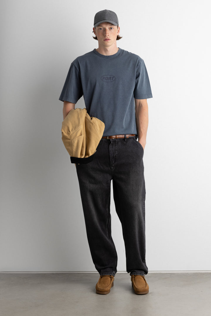 FORT TEE in GD Navy Blue — alternate angle