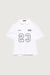 Graphic rugby polo shirt in white — main image