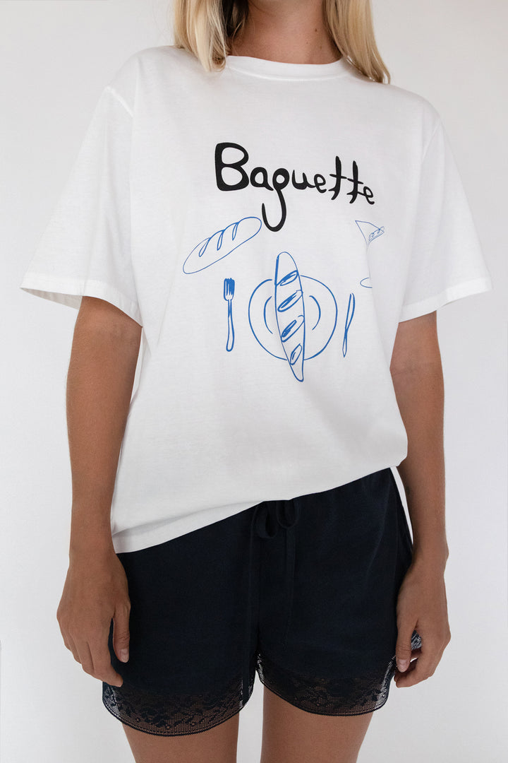 BAGUETTE GRAPHIC TSHIRT in White — alternate angle