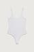 Form scoop neckline bodysuit in white — main image