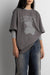Graphic print t-shirt in dark gull grey — main image