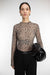 Sheer leopard print top in brown print — main image