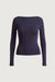 Boat neck long sleeve top in odyssey grey — main image