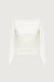 Sheer layered top in ivory — main image