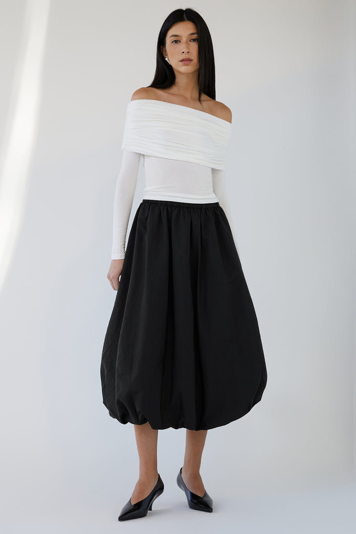 OFF THE SHOULDER FOLD-OVER TOP