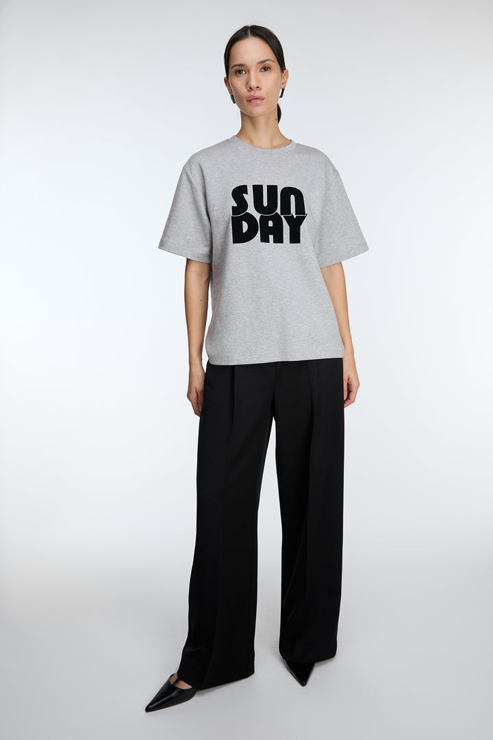 SUNDAY GRAPHIC T-SHIRT in Gray — alternate angle