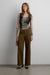Mesh long sleeve top in smoke beige — main image