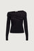 Off the shoulder ruched top in black — main image