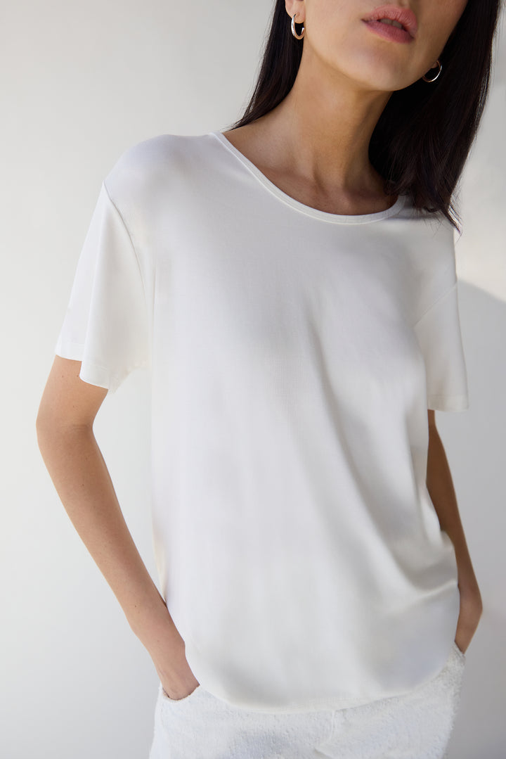 ULTRA SOFT T-SHIRT in Ivory — alternate angle