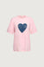 Heart graphic t-shirt in pink — main image