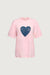 Heart graphic t-shirt in pink — main image