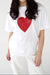 Heart graphic t-shirt in white — main image