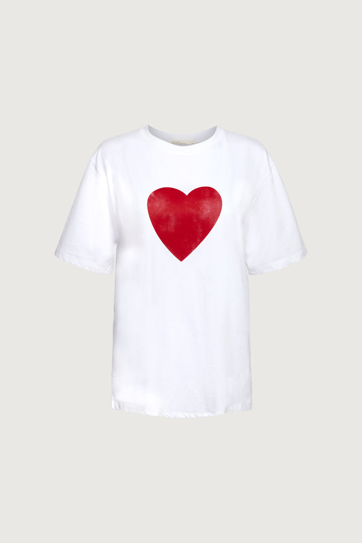 HEART GRAPHIC T-SHIRT in White — alternate angle