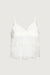 Tiered lace cami top in ivory — main image