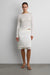 Sheer lightweight boat neck top in cream — main image