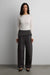 Sheer lightweight boat neck top in cream — main image