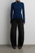 Mockneck top in navy blue — main image