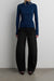 Mockneck top in navy blue — main image