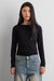 Soft classic long sleeve top in black — main image