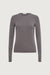 Soft classic long sleeve top in charcoal — main image