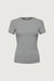 Cotton jersey slim fit t-shirt in medium heather grey — main image