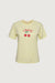 Cherry graphic t-shirt in yellow — main image
