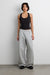 Slim fit scoop neck tank top in black — main image