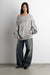 Slouchy oversized hoodie in medium grey — main image