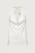 RAYON BLEND TIE NECK HALTER TOP