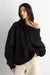 Slouchy oversized hoodie in black — main image