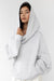 Slouchy oversized hoodie in light heather grey — main image