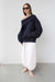Slouchy oversized hoodie in navy blazer — main image