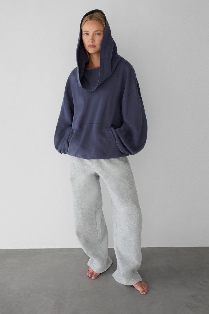 SLOUCHY OVERSIZED HOODIE in ODYSSEY GREY — alternate angle