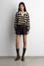 Striped rugby polo sweater in brown mix — main image