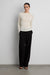 Ruched long sleeve top in cream — main image