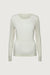 Classic tencel long sleeve top in cream — main image