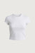 Cropped t-shirt in white — main image