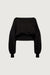 Sweatshirt with zip-back waist in black — main image
