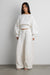 Sweatshirt with zip-back waist in ivory — main image